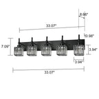 Luminaires de salle de bain en cristal à intensité variable Ora Modern sur miroir Glam Vanity Lights