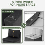 Ensembles de meubles de patio extérieurs avec coussins épais de 4 pouces