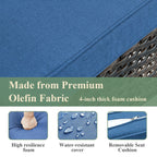 Chaises à bascule d'extérieur en osier Gymojoy avec base pivotante (lot de 2)