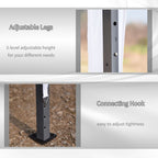 Auvent pop-up robuste Outsunny avec cadre robuste, toit anti-UV et sac de transport pour terrasse, jardin, plage et arrière-cour