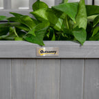 Jardinière en bois Outsunny avec treillis, plate-bande surélevée pour plantes grimpantes avec trous de drainage et toit