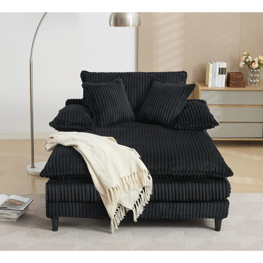 Canapé-lit surdimensionné en velours côtelé moelleux et réglable