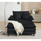 Canapé-lit surdimensionné en velours côtelé moelleux et réglable