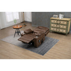 Fauteuil inclinable électrique surdimensionné en cuir PU avec massage, chauffage lombaire, porte-gobelet, inclinaison à plat à 180°