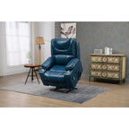 Fauteuil inclinable électrique surdimensionné en cuir PU avec massage, chauffage lombaire, porte-gobelet, inclinaison à plat à 180°