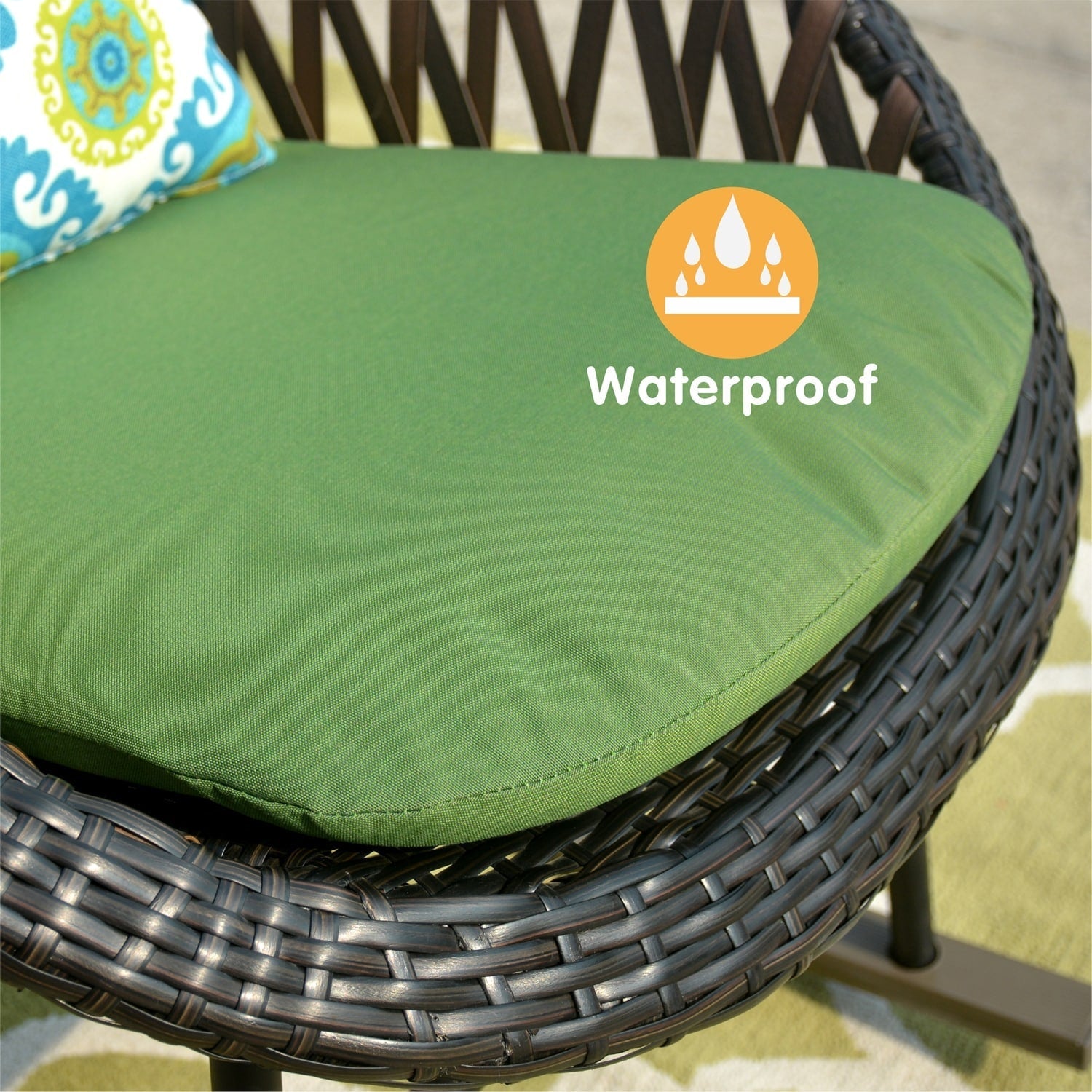 Ensemble bistrot OVIOS 3 pièces avec chaises à bascule et table basse en verre