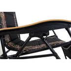 Fauteuil de salon surdimensionné XL rembourré à gravité zéro, accoudoirs larges, inclinable et réglable avec porte-gobelet - N/A