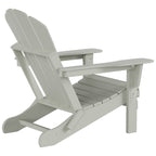 Chaise Adirondack pliable Polytrends Laguna en PEHD pour terrasse extérieure toutes saisons avec pouf (ensemble 2 pièces)