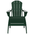 Chaise Adirondack pliable Polytrends Laguna en PEHD pour terrasse extérieure toutes saisons avec pouf (ensemble 2 pièces)