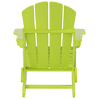 Chaise Adirondack pliable Polytrends Laguna en PEHD pour terrasse extérieure toutes saisons avec pouf (ensemble 2 pièces)