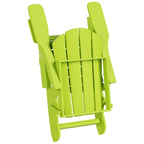 Chaise Adirondack pliable Polytrends Laguna en PEHD pour terrasse extérieure toutes saisons avec pouf (ensemble 2 pièces)