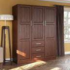 Armoire penderie 3 portes Cosmo 100 % bois massif de Palace Imports avec portes en bois massif ou en miroir