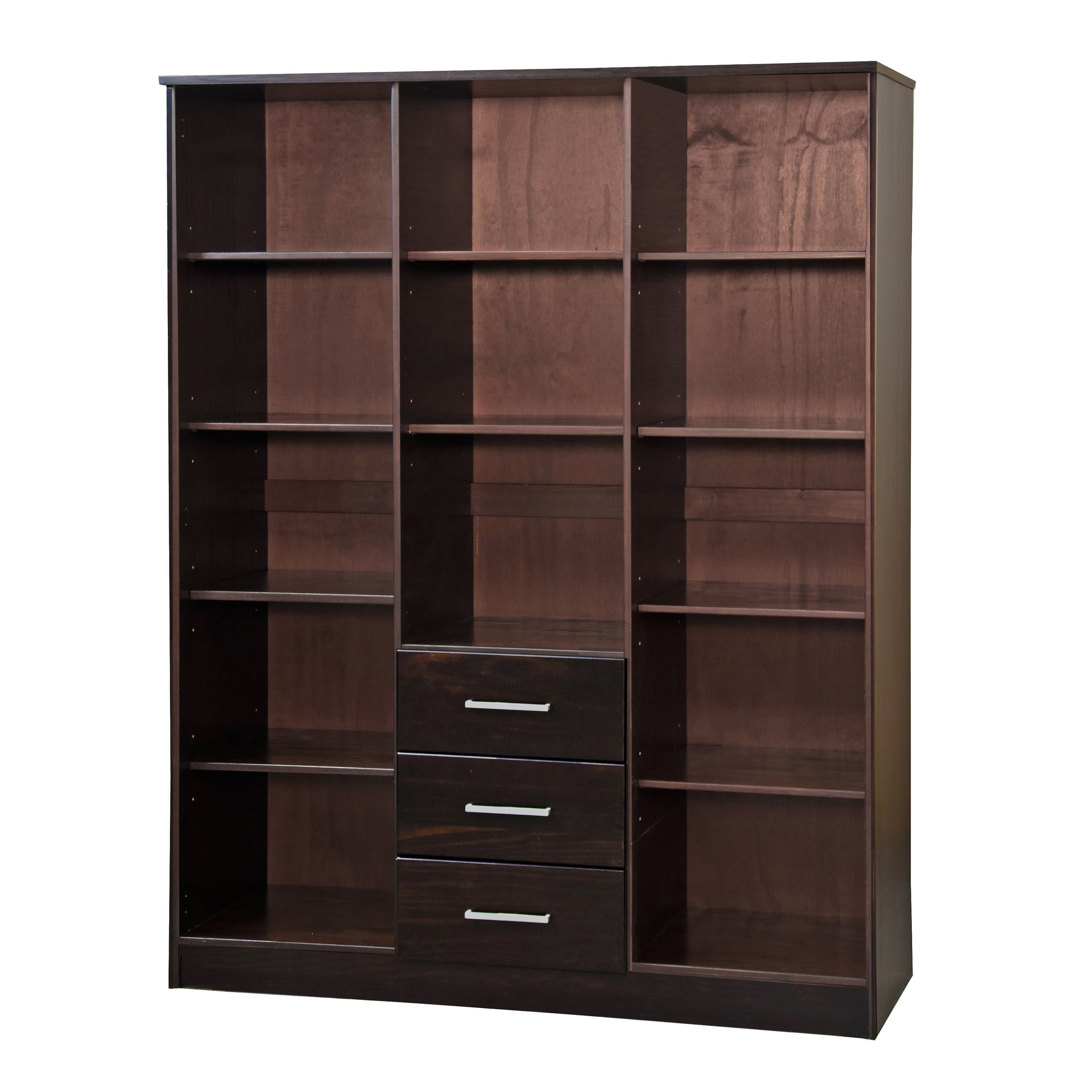 Armoire penderie 3 portes Cosmo 100 % bois massif de Palace Imports avec portes en bois massif ou en miroir