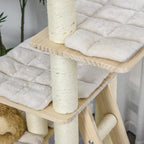 Arbre à chat à plusieurs niveaux PawHut avec griffoir recouvert de sisal, activités pour chatons et coussin moelleux de luxe