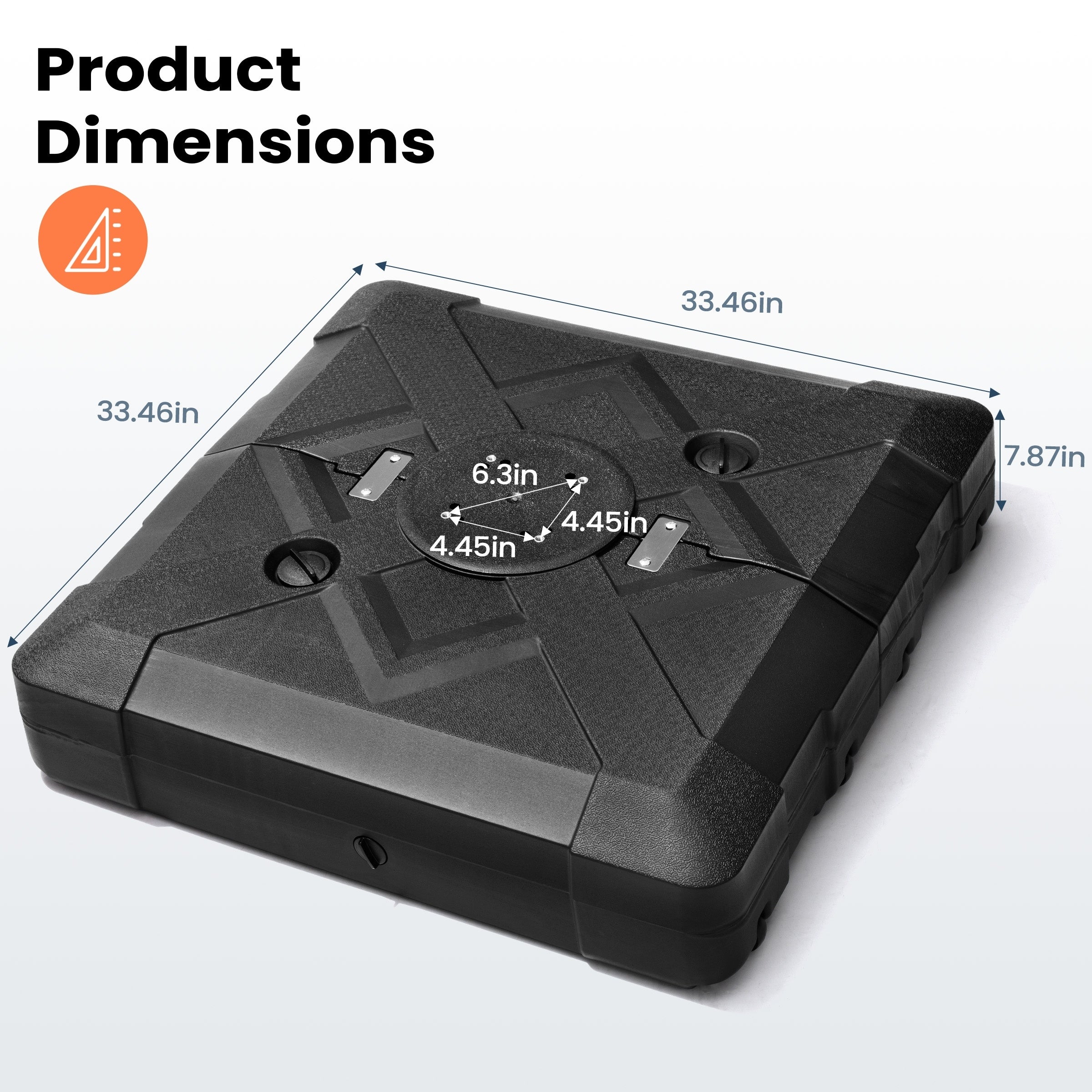 Base de parasol déporté Pellebant de 220 lb avec roulettes - N/A