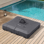 Base de parasol déporté Pellebant de 220 lb avec roulettes - N/A