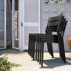 Ensemble de salle à manger d'extérieur en aluminium Pellebant 5/7/9 pièces avec table extensible et chaises empilables