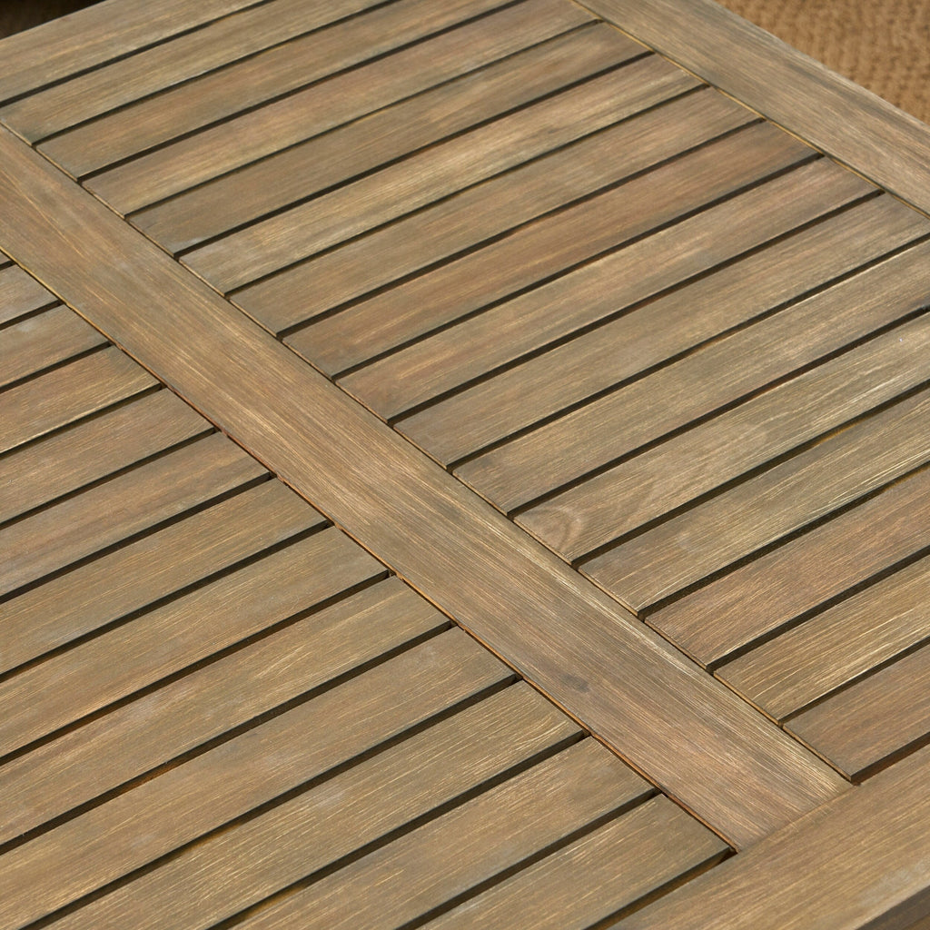 Ensemble de conversation d'extérieur 7 pièces en bois d'acacia Perla par Christopher Knight Home