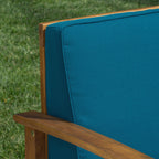 Ensemble de canapés d'extérieur Perla 7 pièces en bois d'acacia avec coussin par Christopher Knight Home