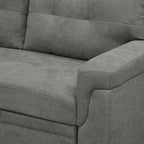 Canapé sectionnel réversible avec lit gigogne, méridienne avec rangement dissimulé, pieds durables,