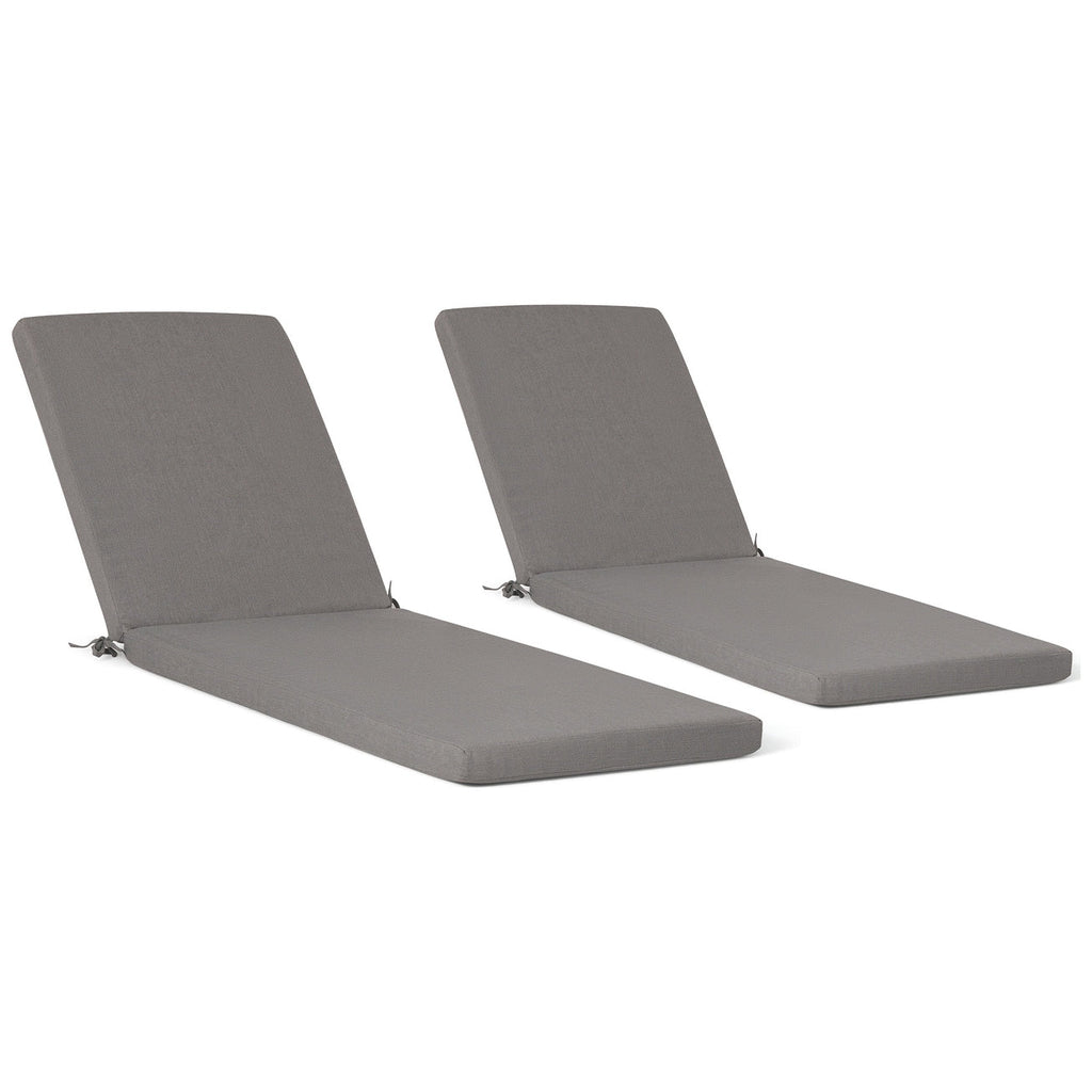 Coussins de chaise longue d'extérieur Polytrends, résistants à la décoloration, toutes saisons (lot de 2)