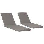 Coussins de chaise longue d'extérieur Polytrends, résistants à la décoloration, toutes saisons (lot de 2)