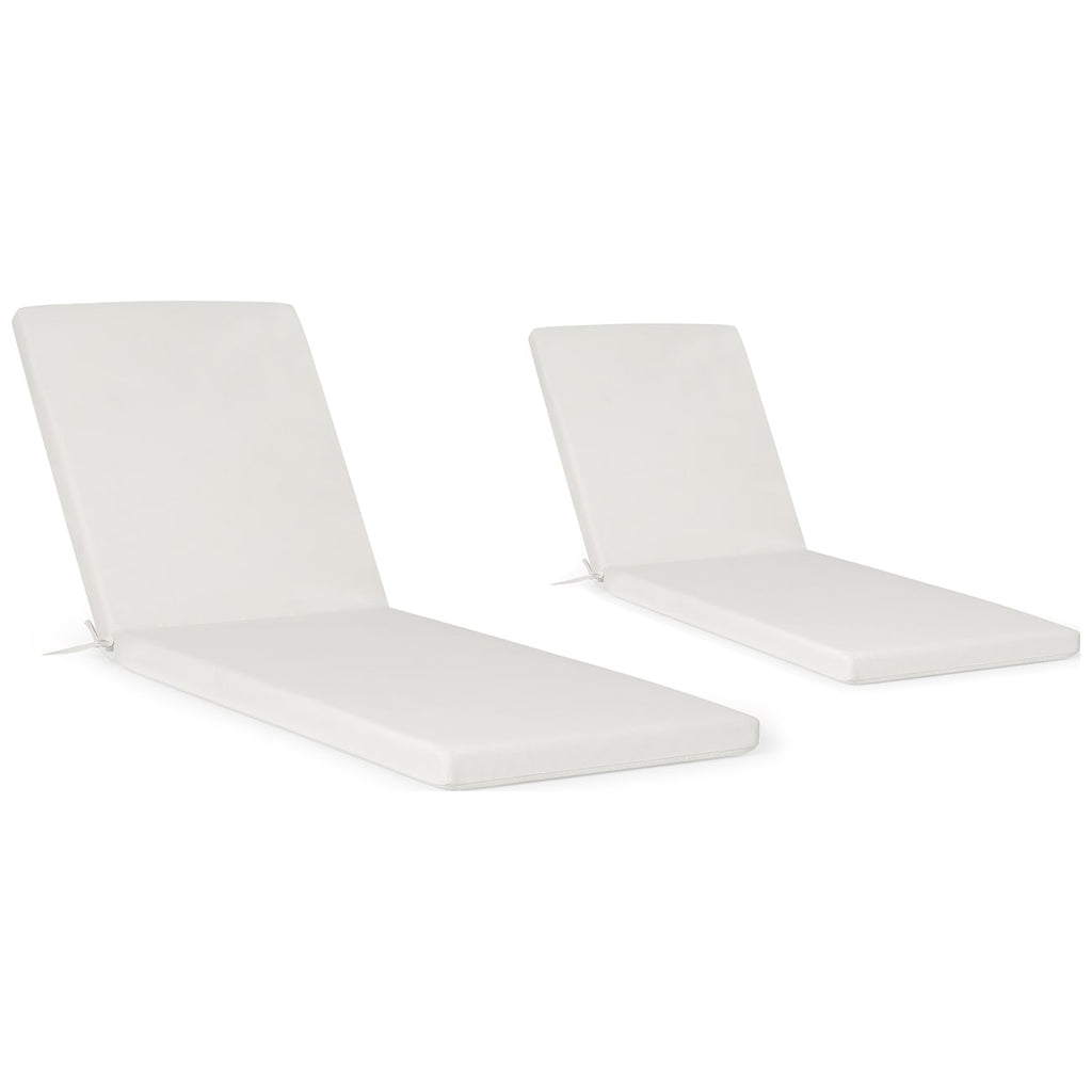 Coussins de chaise longue d'extérieur Polytrends, résistants à la décoloration, toutes saisons (lot de 2)