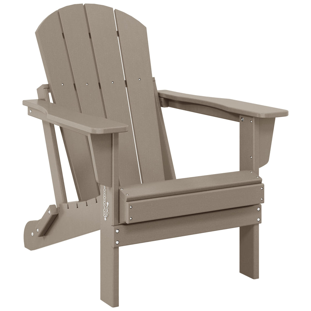 Chaise pliante Adirondack Polytrends Laguna résistante à la décoloration et aux intempéries pour patio extérieur