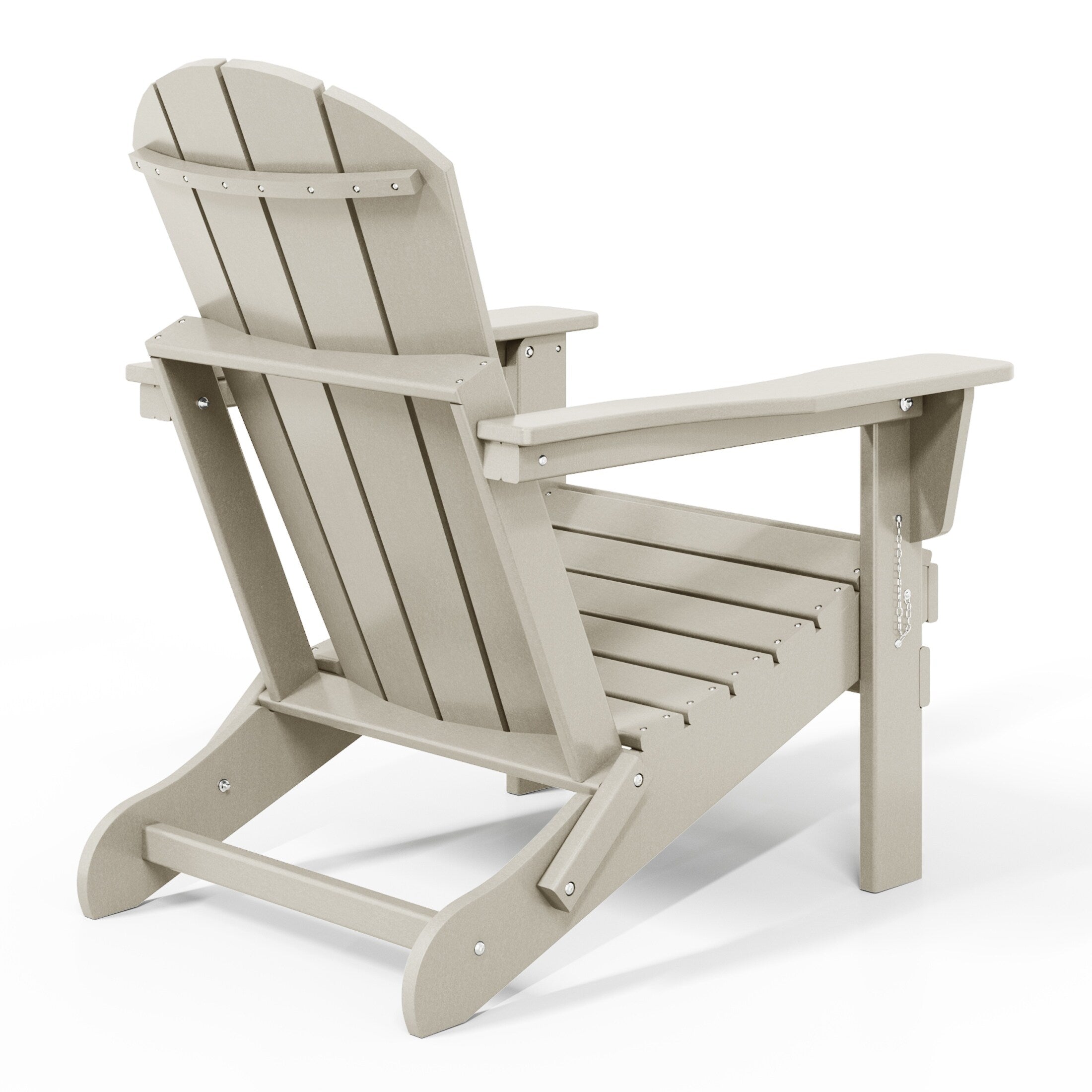 Chaise pliante Adirondack Polytrends Laguna résistante à la décoloration et aux intempéries pour patio extérieur