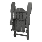 Chaise pliante Adirondack Polytrends Laguna résistante à la décoloration et aux intempéries pour patio extérieur