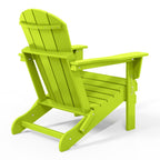 Chaise pliante Adirondack Polytrends Laguna résistante à la décoloration et aux intempéries pour patio extérieur