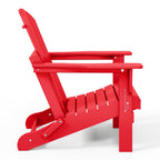 Chaise pliante Adirondack Polytrends Laguna résistante à la décoloration et aux intempéries pour patio extérieur