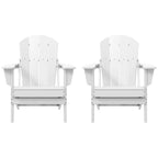 Chaises pliantes Adirondack Polytrends Laguna résistantes aux intempéries (lot de 2)
