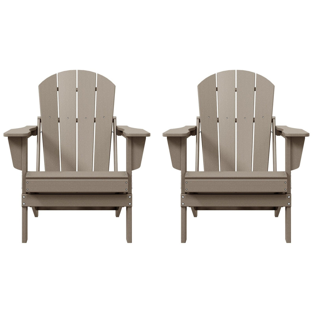 Chaises pliantes Adirondack Polytrends Laguna résistantes aux intempéries (lot de 2)
