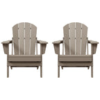 Chaises pliantes Adirondack Polytrends Laguna résistantes aux intempéries (lot de 2)
