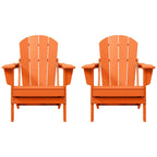 Chaises pliantes Adirondack Polytrends Laguna résistantes aux intempéries (lot de 2)