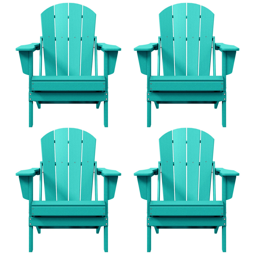 Chaises pliantes Adirondack Polytrends Laguna résistantes aux intempéries (lot de 4)