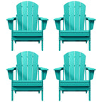 Chaises pliantes Adirondack Polytrends Laguna résistantes aux intempéries (lot de 4)