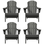 Chaises pliantes Adirondack Polytrends Laguna résistantes aux intempéries (lot de 4)