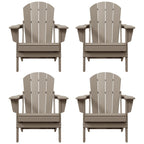 Chaises pliantes Adirondack Polytrends Laguna résistantes aux intempéries (lot de 4)