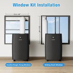 Climatiseur portatif avec chauffage – 12 000 BTU de refroidissement et 10 000 BTU de chauffage pour pièces jusqu'à 700 pi²