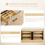 Meuble-lavabo Porto avec dessus en quartz blanc sans miroir