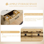 Meuble-lavabo Porto avec dessus en quartz blanc sans miroir