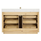 Meuble-lavabo Porto avec dessus en quartz blanc sans miroir