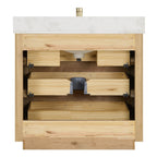 Meuble-lavabo Porto avec dessus en quartz blanc sans miroir