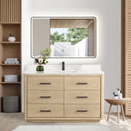 Meuble-lavabo Porto avec dessus en quartz blanc sans miroir