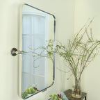 Miroir mural rectangulaire pivotant et inclinable en métal TEHOME Jonathan