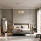 Lustre à 3 lumières River of Goods Bryar en laiton et cristal 23,5 W - 23,5 x 23,5 x 61,5