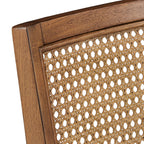 Chaises de salle à manger Ronda beiges avec dossier en rotin et lin (lot de 2)