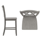 Chaises de comptoir Ronda à dossier double en X (lot de 2)